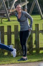 DANIELLE LLOYD Working Out in a Park in Birmingham 01/26/2018