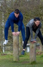 DANIELLE LLOYD Working Out in a Park in Birmingham 01/26/2018