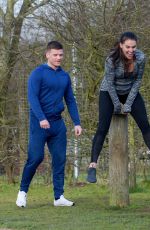 DANIELLE LLOYD Working Out in a Park in Birmingham 01/26/2018