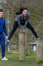 DANIELLE LLOYD Working Out in a Park in Birmingham 01/26/2018
