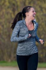 DANIELLE LLOYD Working Out in a Park in Birmingham 01/26/2018