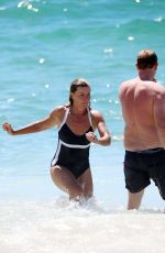 DEBORAH HUTTON in Swimsuit at Bronte Beach in Sydney 01/20/2018