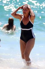 DEBORAH HUTTON in Swimsuit at Bronte Beach in Sydney 01/20/2018