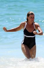 DEBORAH HUTTON in Swimsuit at Bronte Beach in Sydney 01/20/2018