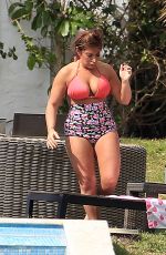 DEENA CORTESE in Bikini at a Pool in Miami 01/27/2018