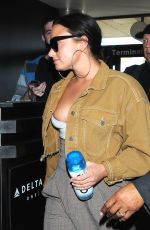 DEMI LOVATO at LAX Airport in Los Angeles 01/22/2018