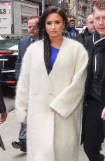 DEMI LOVATO Leaves Good Morning America in New York 01/24/2018