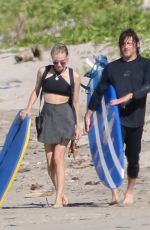 DIANE KRUGER and Norman Reedus at a Beach in Costa Rica 01/02/2018
