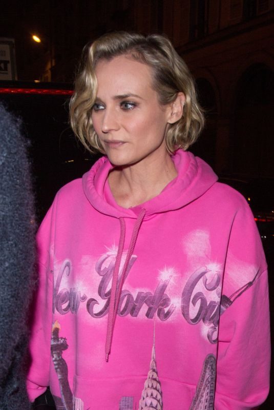 DIANE KRUGER at Beauty Hotel in Paris 01/17/2018