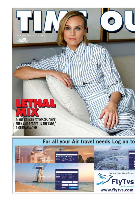 DIANE KRUGER in Time Out Magazine, January 2018 Issue