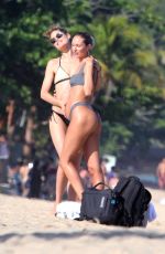 DOUTZEN KROES and Pregnant CANDICE SWANEPOEL in Bikinis at Espelho Beach in Bbahia 01/06/2018