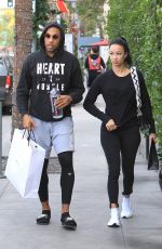 DRAYA MICHELE and Orlando Scandrick Out Shopping in Beverly Hills 01/03/2018