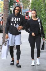 DRAYA MICHELE and Orlando Scandrick Out Shopping in Beverly Hills 01/03/2018