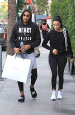 DRAYA MICHELE and Orlando Scandrick Out Shopping in Beverly Hills 01/03/2018