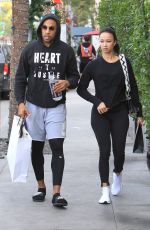 DRAYA MICHELE and Orlando Scandrick Out Shopping in Beverly Hills 01/03/2018