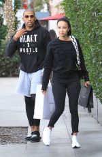 DRAYA MICHELE and Orlando Scandrick Out Shopping in Beverly Hills 01/03/2018