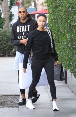 DRAYA MICHELE and Orlando Scandrick Out Shopping in Beverly Hills 01/03/2018