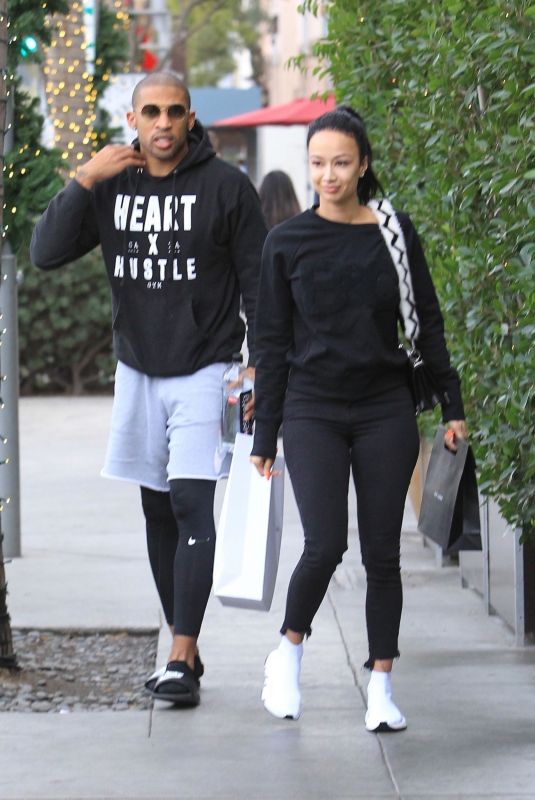 DRAYA MICHELE and Orlando Scandrick Out Shopping in Beverly Hills 01/03/2018