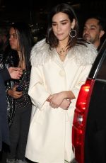 DUA LIPA Arrives at a Party in New York 01/27/2018