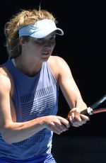 ELINA SVITOLINA at Practice Session at Australian Open Tennis Tournament in Melbourne 01/14/2018