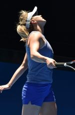 ELINA SVITOLINA at Practice Session at Australian Open Tennis Tournament in Melbourne 01/14/2018