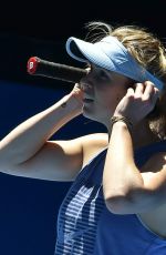 ELINA SVITOLINA at Practice Session at Australian Open Tennis Tournament in Melbourne 01/14/2018