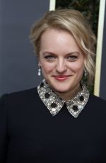 ELISABETH MOSS at 75th Annual Golden Globe Awards in Beverly Hills 01/07/2018