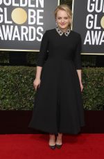 ELISABETH MOSS at 75th Annual Golden Globe Awards in Beverly Hills 01/07/2018