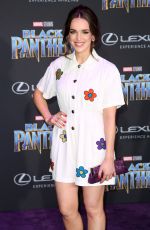 ELIZABETH HENSTRIDGE at Black Panther Premiere in Hollywood 01/29/2018