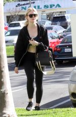 ELLE FANNING Arrives at a Gym in Los Angeles 01/14/2018