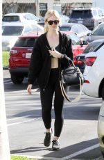 ELLE FANNING Arrives at a Gym in Los Angeles 01/14/2018