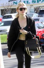 ELLE FANNING Arrives at a Gym in Los Angeles 01/14/2018