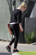 ELLE FANNING Arrives at Her Home in Los Angeles 01/05/2018