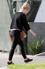 ELLE FANNING Arrives at Her Home in Los Angeles 01/05/2018