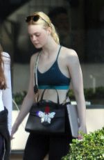 ELLE FANNING Heading to a Gym in Los Angeles 01/13/2018