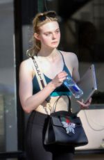 ELLE FANNING Heading to a Gym in Los Angeles 01/13/2018