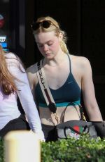 ELLE FANNING Heading to a Gym in Los Angeles 01/13/2018