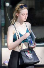 ELLE FANNING Heading to a Gym in Los Angeles 01/13/2018