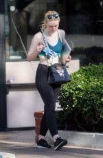 ELLE FANNING Heading to a Gym in Los Angeles 01/13/2018