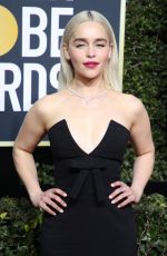 EMILIA CLARKE at 75th Annual Golden Globe Awards in Beverly Hills 01/07/2018