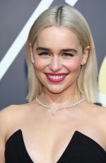 EMILIA CLARKE at 75th Annual Golden Globe Awards in Beverly Hills 01/07/2018