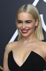 EMILIA CLARKE at 75th Annual Golden Globe Awards in Beverly Hills 01/07/2018