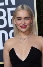 EMILIA CLARKE at 75th Annual Golden Globe Awards in Beverly Hills 01/07/2018