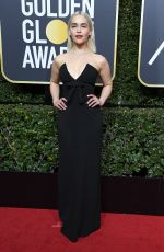 EMILIA CLARKE at 75th Annual Golden Globe Awards in Beverly Hills 01/07/2018