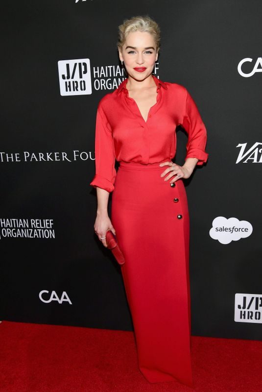 EMILIA CLARKE at 7th Annual Sean Penn & Friends Haiti Rising Gala in Hollywood 01/06/2018