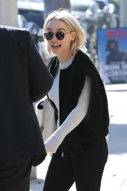 EMILIA CLARKE Out and About in West Hollywood 01/11/2018