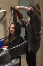 EMMA KENNEY at Meche Hair Salon in Beverly Hills 01/25/2018