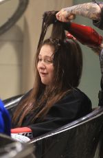 EMMA KENNEY at Meche Hair Salon in Beverly Hills 01/25/2018