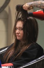 EMMA KENNEY at Meche Hair Salon in Beverly Hills 01/25/2018