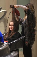 EMMA KENNEY at Meche Hair Salon in Beverly Hills 01/25/2018